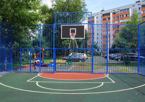 Забор Protect для баскетбольной площадки в Лесном